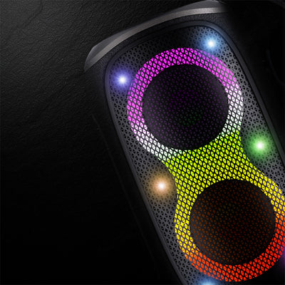 Lenyes S865 Luminous Serisi Su Geçirmez Çoklu Giriş RGB Işıklı TWS Bluetooth Hoparlör v5.3 40W Siyah