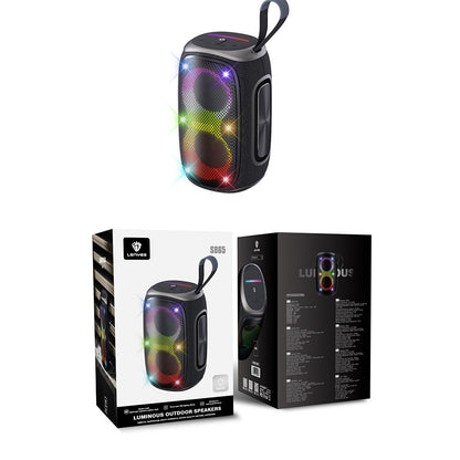 Lenyes S865 Luminous Serisi Su Geçirmez Çoklu Giriş RGB Işıklı TWS Bluetooth Hoparlör v5.3 40W