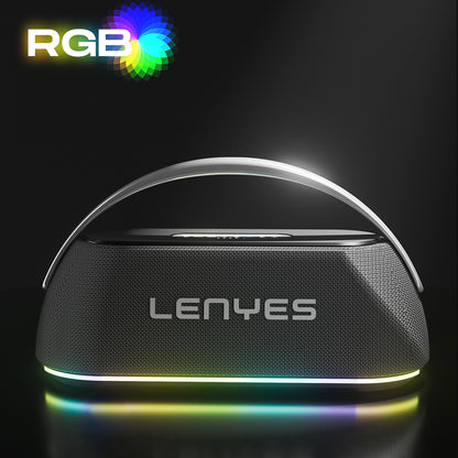 Lenyes S869 RGB Işıklı Çift Mikrofonlu Taşınabilir Bluetooth Hoparlör v5.3
