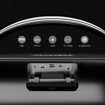 Lenyes S869 RGB Işıklı Çift Mikrofonlu Taşınabilir Bluetooth Hoparlör v5.3