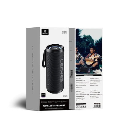 Lenyes S871 RGB Işıklı Taşınabilir Su Geçirmez TWS Bluetooth Hoparlör