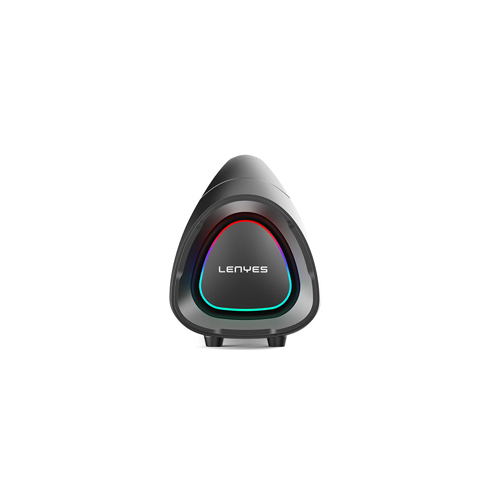 Lenyes S873 RGB Işıklı Taşınabilir Kumandalı&Mikrofonlu TWS Bluetooth Speaker Hoparlör v5.3 Siyah