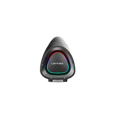 Lenyes S873 RGB Işıklı Taşınabilir Kumandalı&Mikrofonlu TWS Bluetooth Speaker Hoparlör v5.3 Siyah