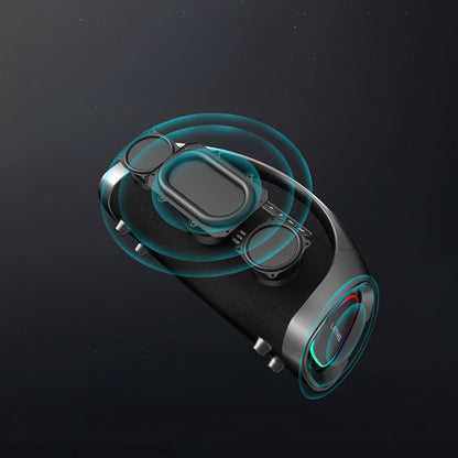 Lenyes S873 RGB Işıklı Taşınabilir Kumandalı&Mikrofonlu TWS Bluetooth Speaker Hoparlör v5.3