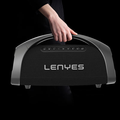 Lenyes S873 RGB Işıklı Taşınabilir Kumandalı&Mikrofonlu TWS Bluetooth Speaker Hoparlör v5.3 Siyah