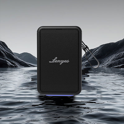 Lenyes S874 Su Geçirmez Özellikli RGB Işıklı Askılı Taşınabilir TWS Bluetooth Hoparlör v5.3 Siyah