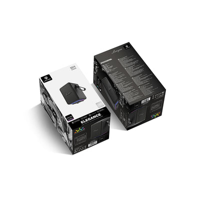 Lenyes S874 Su Geçirmez Özellikli RGB Işıklı Askılı Taşınabilir TWS Bluetooth Hoparlör v5.3 Siyah