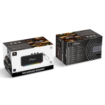 Lenyes S876 Supreme Serisi RGB Işıklı Taşınabilir Su Geçirmez TWS Bluetooth Hoparlör v5.3 45W
