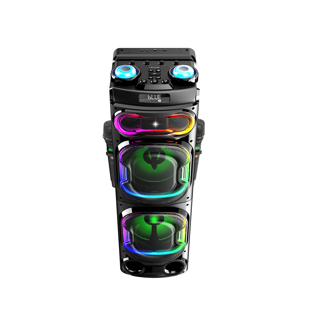 Lenyes S887 RGB Işıklı Çift Mikrofonlu Kablosuz TWS Bluetooth Speaker Hoparlör v5.3