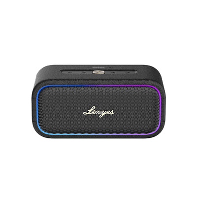 Lenyes S891 RGB Işıklı Taşınabilir Su Geçirmez OTG-TWS Bluetooth Hoparlör v5.3 80W Siyah