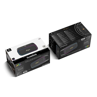 Lenyes S891 RGB Işıklı Taşınabilir Su Geçirmez OTG-TWS Bluetooth Hoparlör v5.3 80W Siyah