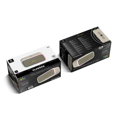 Lenyes S891 RGB Işıklı Taşınabilir Su Geçirmez OTG-TWS Bluetooth Hoparlör v5.3 80W Siyah