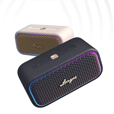 Lenyes S891 RGB Işıklı Taşınabilir Su Geçirmez OTG-TWS Bluetooth Hoparlör v5.3 80W Siyah