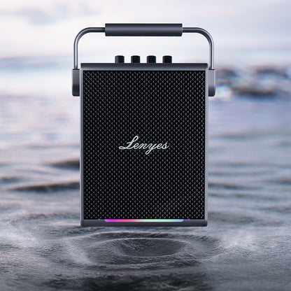 Lenyes Titan 1 Serisi RGB Işıklı Çift Mikrofonlu Bluetooth Speaker Hoparlör v5.3 5000mAh