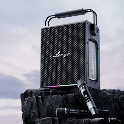 Lenyes Titan 1 Serisi RGB Işıklı Çift Mikrofonlu Bluetooth Speaker Hoparlör v5.3 5000mAh