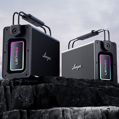 Lenyes Titan 2 Serisi RGB Işıklı Çİft Mikrofonlu Taşınabilir TWS Bluetooth Speaker Hoparlör v5.3 5000mAh