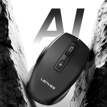 Lenyes WS106 Yapay Zeka Destekli Ergonomik Çift Bluetooth Bağlantılı 2.4G Kablosuz Mouse 1200 DPI
