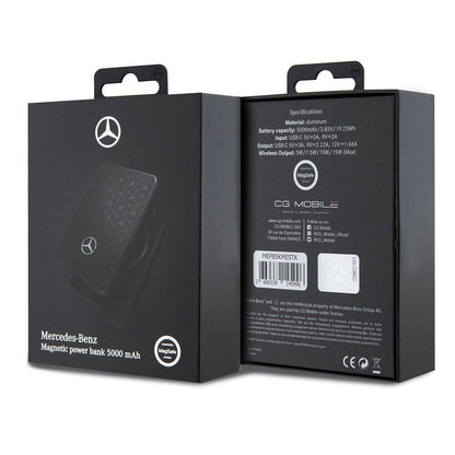 Mercedes Benz Led Işıklı Göstergeli M-safe Magnetik Orjinal Lisanslı Powerbank 5000 Mah