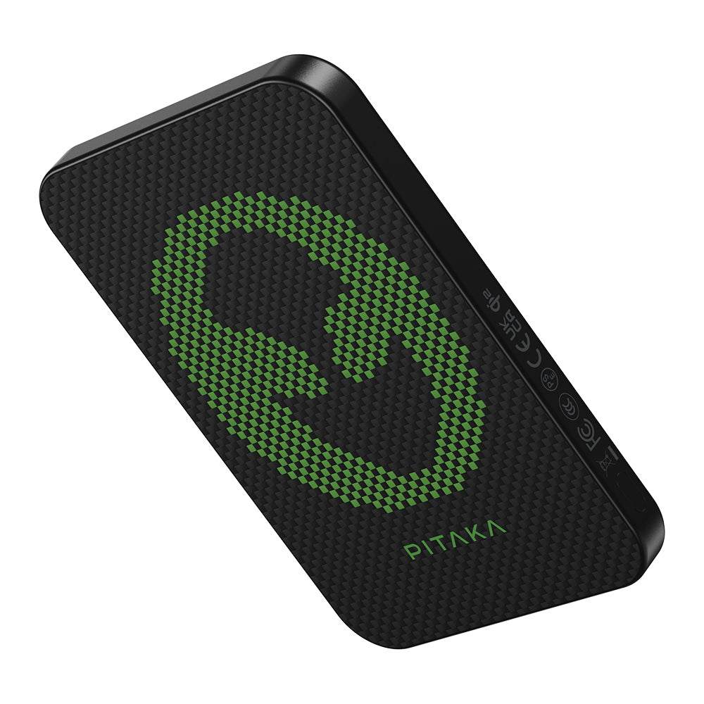 Pitaka Tactile Woven Qi2 Şarj Teknolojili Aramid Fiber M-Safe Powerbank 15W 5000mAh Kahverengi