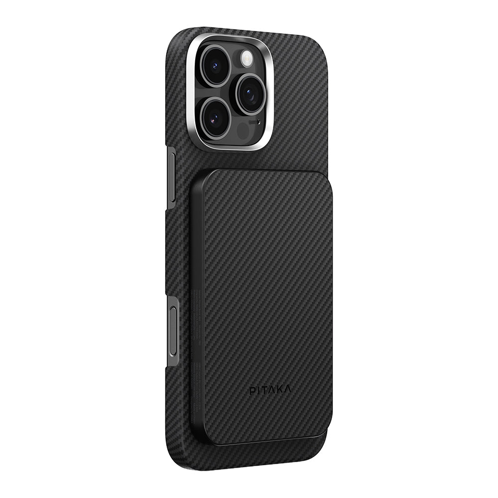 Pitaka Tactile Woven Qi2 Şarj Teknolojili Aramid Fiber M-Safe Powerbank 15W 5000mAh Kahverengi
