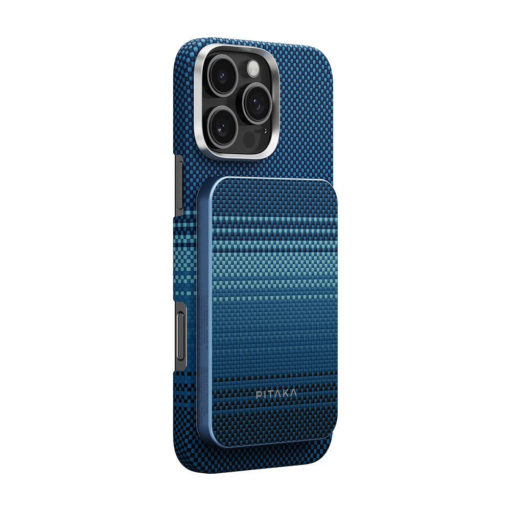 Pitaka Tactile Woven Qi2 Şarj Teknolojili Aramid Fiber M-Safe Powerbank 15W 5000mAh Mavi
