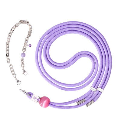 Pynana Charm Serisi 2 in 1 Halat Telefon Boyun Askı İpi Krem