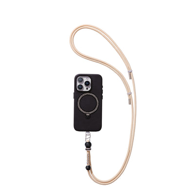 Pynana Charm Serisi 2 in 1 Halat Telefon Boyun Askı İpi Krem