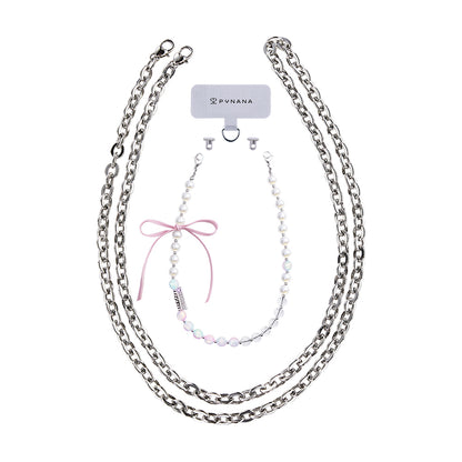 Pynana Charm Serisi 2 in 1 İnci Taşlı Telefon Boyun Askı İpi