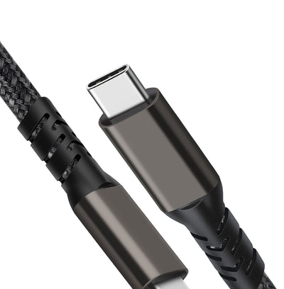 Qgeem 2.Jenerasyon Type-C to Type-C USB3.2 PD Data Kablosu 100W 20Gbps 4K@60Hz 2 Metre Siyah