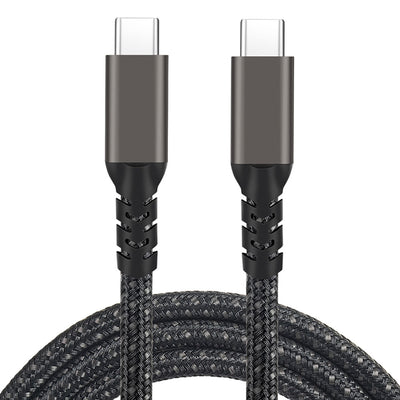 Qgeem 2.Jenerasyon Type-C to Type-C USB3.2 PD Data Kablosu 100W 20Gbps 4K@60Hz 3 Metre Siyah