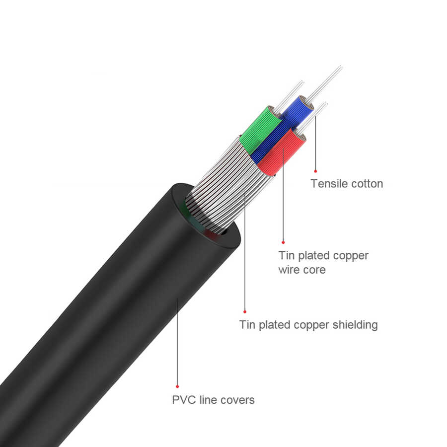 Qgeem QG-AU09 3.5mm To RCA Aux Audio Kablo 1.5M