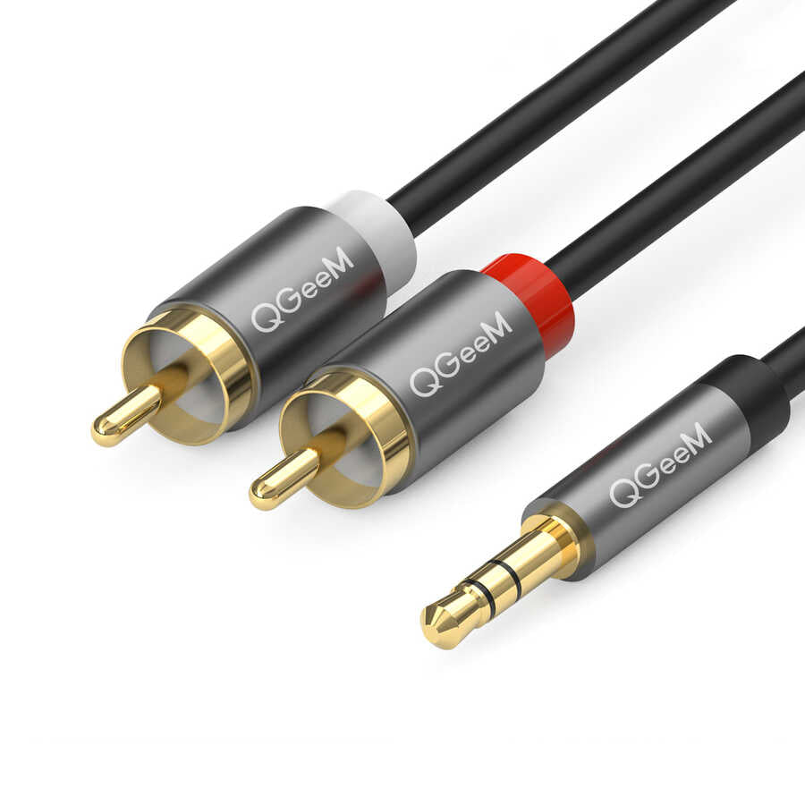 Qgeem QG-AU09 3.5mm To RCA Aux Audio Kablo 5M