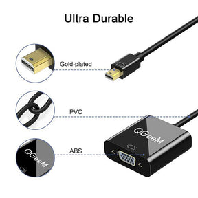 Qgeem QG-HD17 Mini Display Port To VGA Dönüştürücü