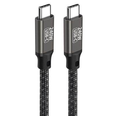 Qgeem QG02 Type-C to Type-C PD3.1 Data Kablosu 240W 480Mbps 3 Metre Siyah