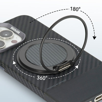 Raptic Defense Serisi Magnetik Özellikli 360 Derece Dönebilen Parmak Ring Stand Siyah