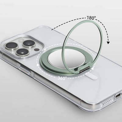 Raptic Mirror Serisi Magnetik Özellikli Aynalı 360 Derece Dönebilen Parmak Ring Stand Yeşil