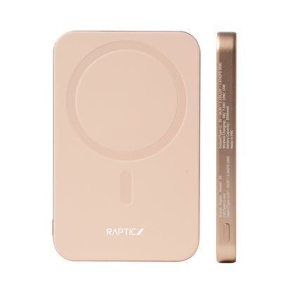 Raptic S4 Aramid-Skin M-safe Şarj Özellikli Ultra İnce Powerbank 15W 5000mAh