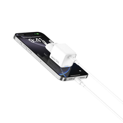 Recci RC106E GaN Teknolojili Hızlı Şarj Başlığı Type-C to Type-C PD 25W Kablolu Şarj Seti