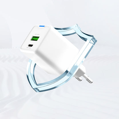 Recci RC107E Type-C PD & USB-A GaN Teknolojili Hızlı Şarj Başlığı 30W