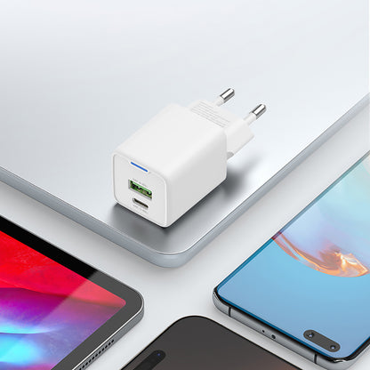 Recci RC107E Type-C PD & USB-A GaN Teknolojili Hızlı Şarj Başlığı 30W