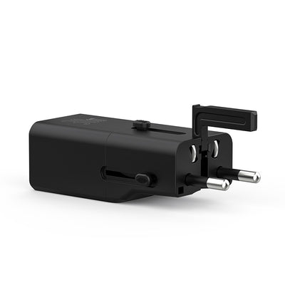 Recci RCG-P07 Çoklu Universal US/UK/EU/AU Uyumlu Şarj Adaptörü 30W Siyah