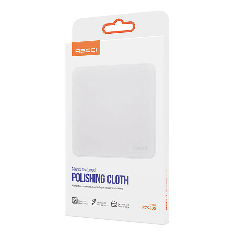Recci RCS-S05 Mikrofiber Kompozit Ultrasonik Kaplama Nano Dokulu Parlatma ve Temizleme Bezi Gri
