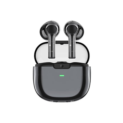 Recci REP-W50 Şeffaf Tasarım Hi-Fi Ses Kaliteli Bluetooth v5.3 Amber Serisi Kulak İçi Kulaklık Turuncu