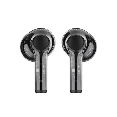 Recci REP-W50 Şeffaf Tasarım Hi-Fi Ses Kaliteli Bluetooth v5.3 Amber Serisi Kulak İçi Kulaklık Turuncu