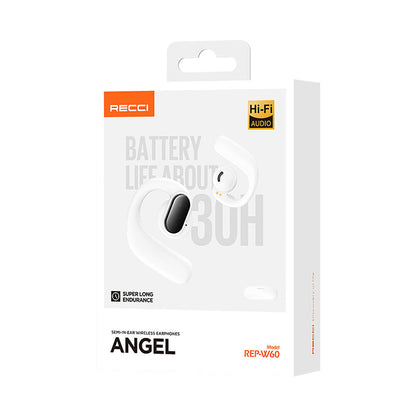 Recci REP-W60 Angel Serisi Dijital LED Göstergeli Hi-Fi Ses Kaliteli TWS Kulak İçi Bluetooth v5.3 Kulaklık