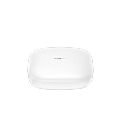 Recci REP-W76 OWS Wireless Hi-Fi Ses Kaliteli Dijital Led Göstergeli Bluetooth v5.3 Elegant Serisi Kulak İçi Kulaklık Beyaz