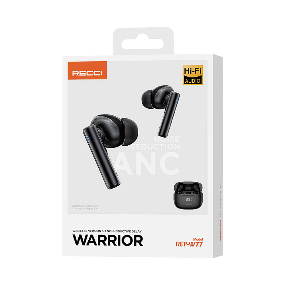 Recci REP-W77 Warrior ANC Özellikli TWS Wireless 5.3 Bluetooth Kulaklık