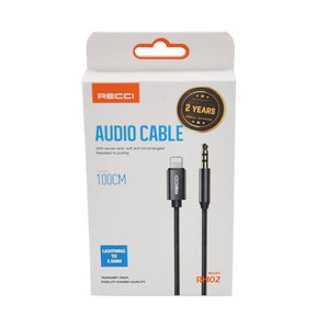 Recci RH02 Lightning to 3.5mm AUX Audio Kablo