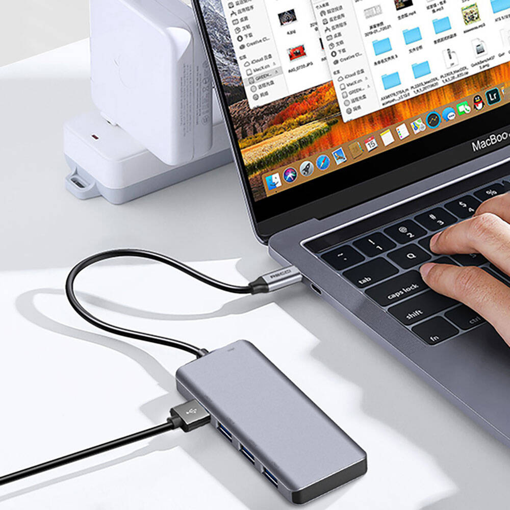 Recci RH06 Type-C to 4 USB3.0 + Micro Bağlantı Özellikli 5in1 USB Çoğaltıcı Hub