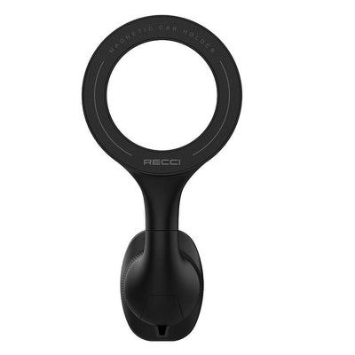Recci RHO-C42 Magsafe Magnetik 360° Dönebilen Havalandırma Tasarım Araç Telefon Tutucu Siyah